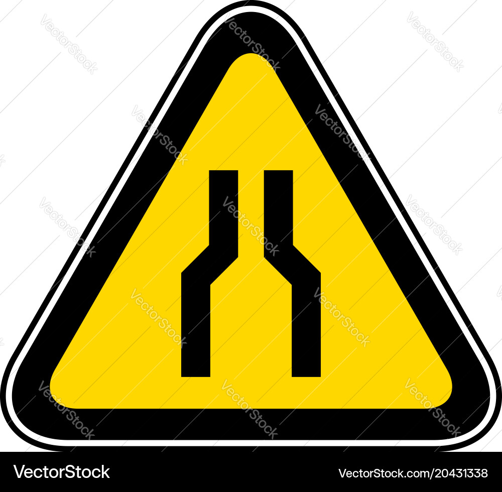 Triangular warning hazard symbol vector image