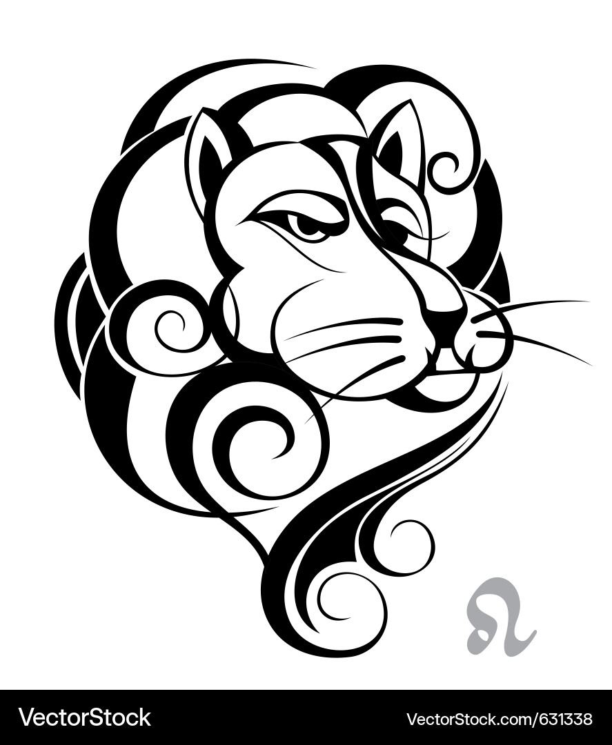 Zodiac signs of leo vector image
