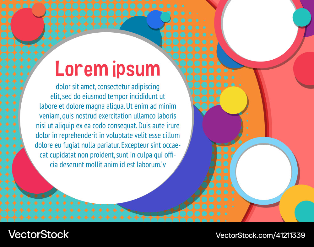Abstract round background template Abstract round background template vector image