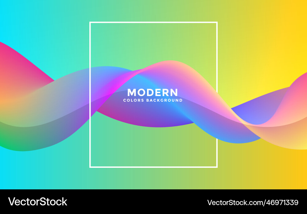 Abstract wavy dynamic colorful fluid background Vector Image