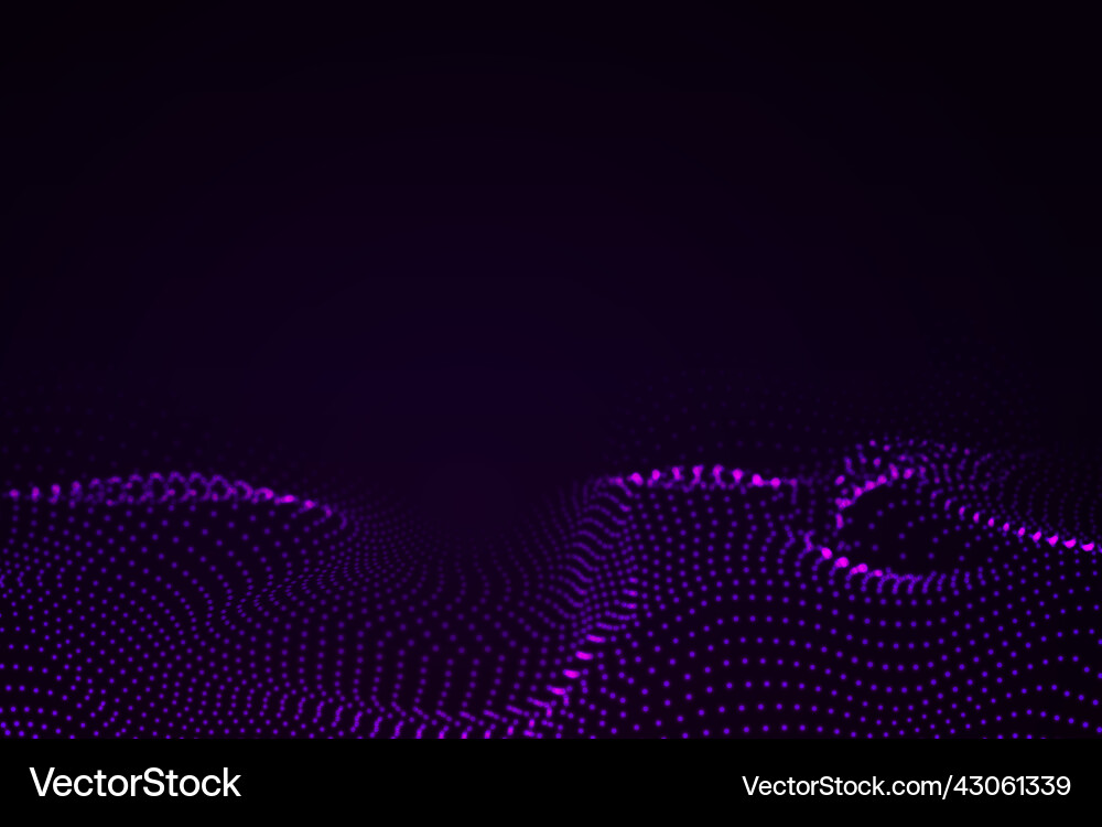 Beautiful wave in the form of an array luminous Beautiful wave in the form of an array luminous vector image