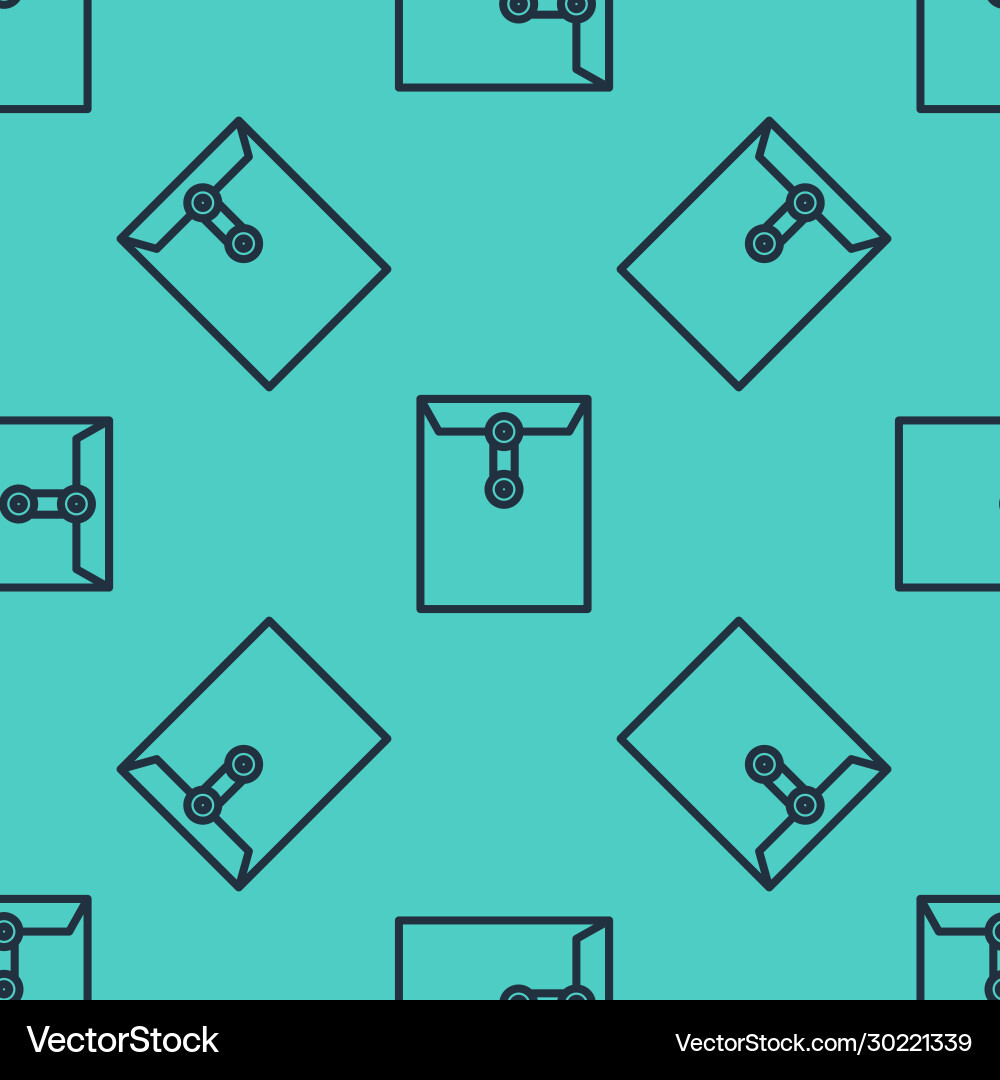 Black line envelope icon isolated seamless pattern Black line envelope icon isolated seamless pattern Vector Image