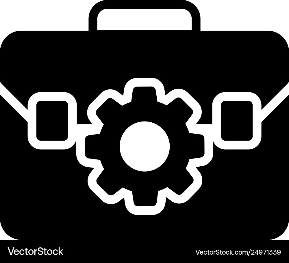 Briefcase setting vector image