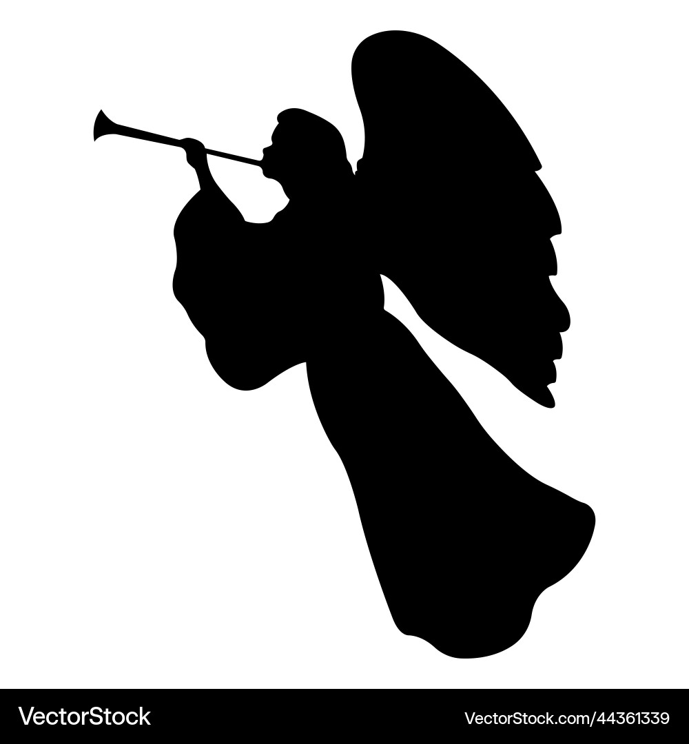 Christmas Angel Trumpet Vector Image