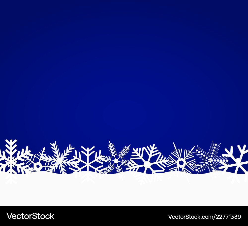 Christmas blue background with snowflakes Christmas blue background with snowflakes Vector Image