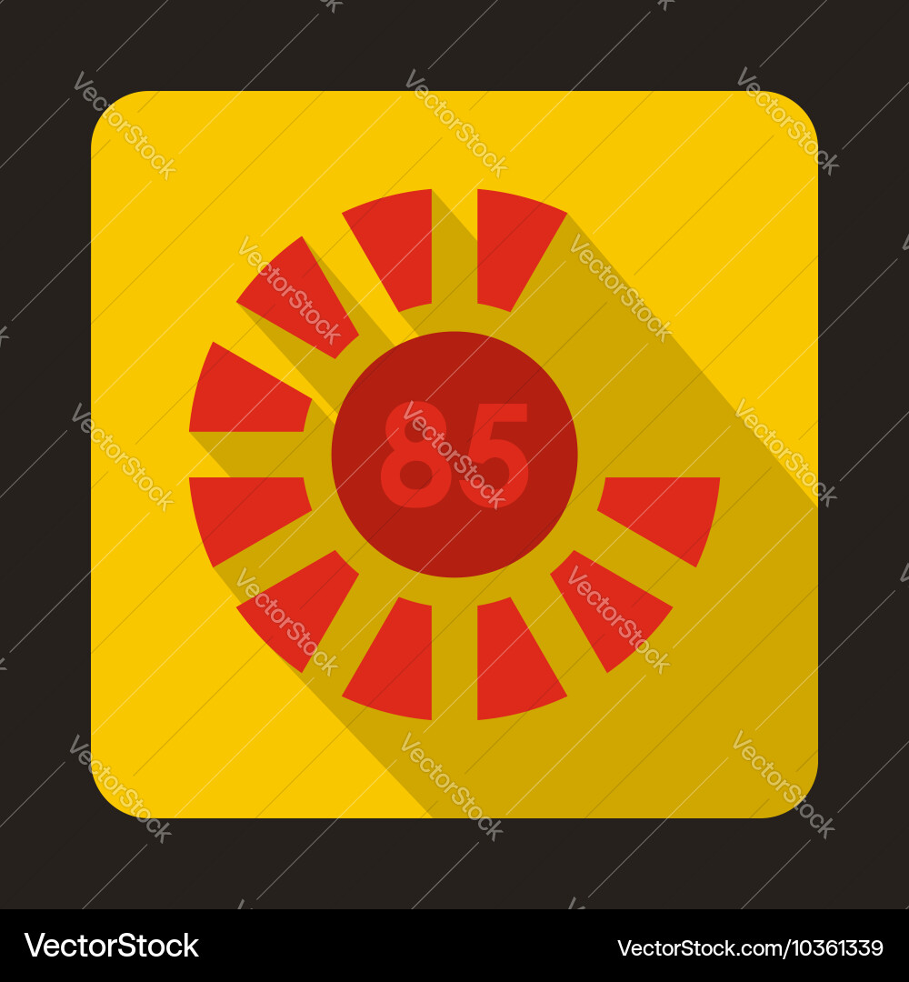 Circle loading 85 percent icon flat style Vector Image