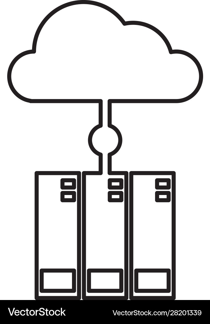 Cloud computing data isolated icon Vector Image