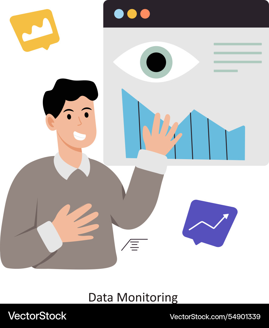 Data monitoring eps 10 file Vector Image