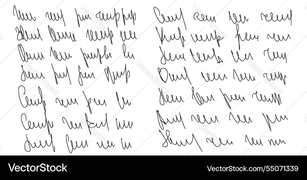 Illegible fake decorative cursive script message Illegible fake decorative cursive script message Vector Image