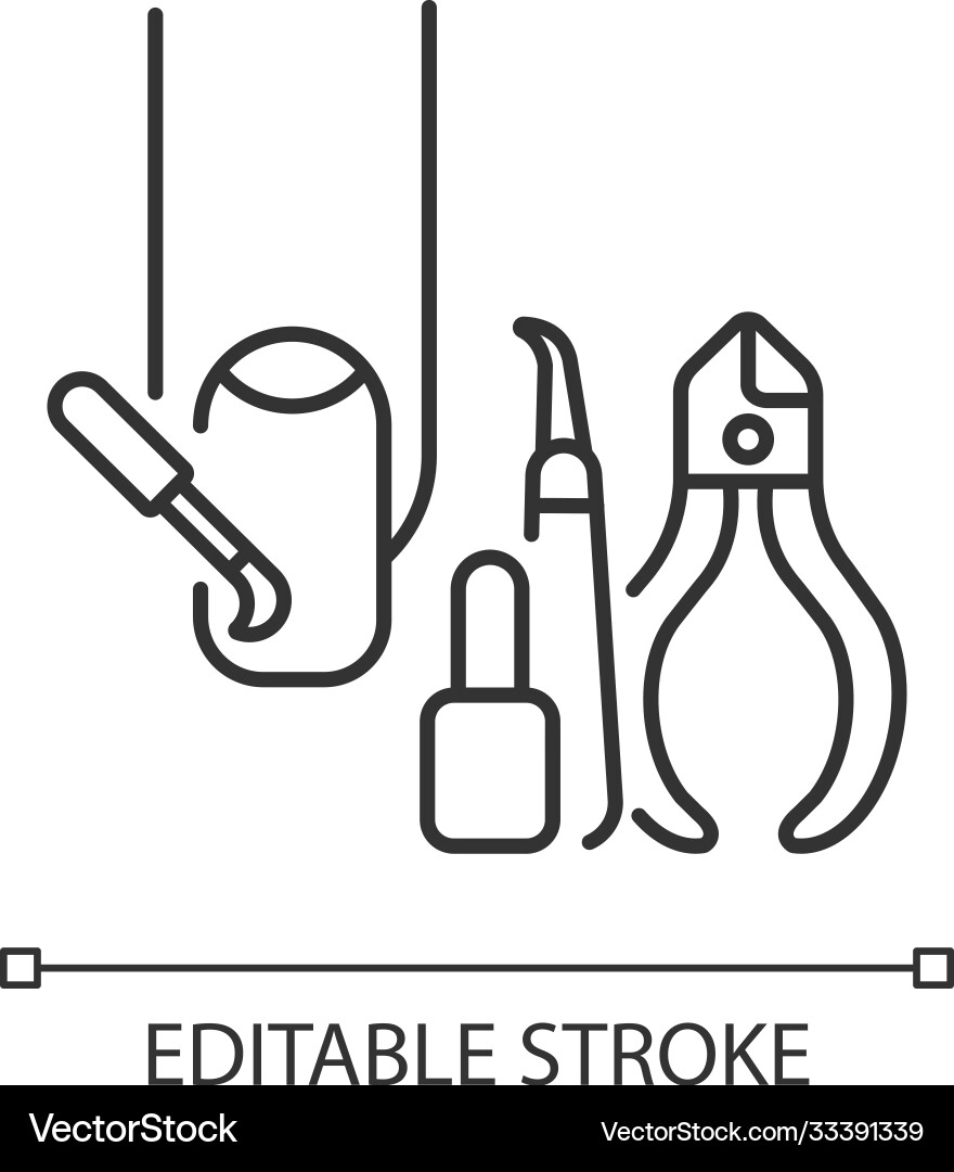 Manicure linear icon Vector Image