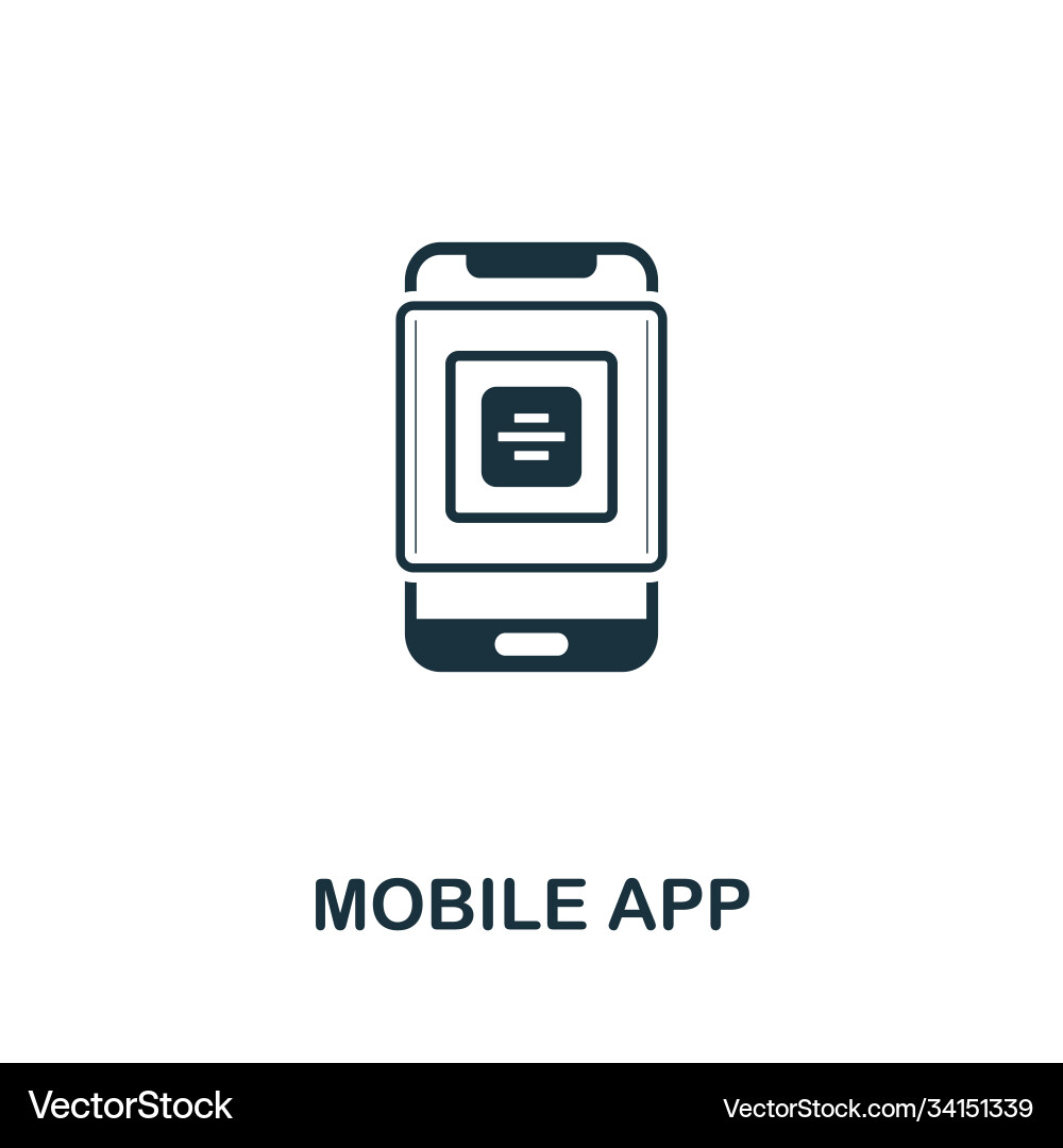 Mobile app icon simple element from Mobile app icon simple element from vector image