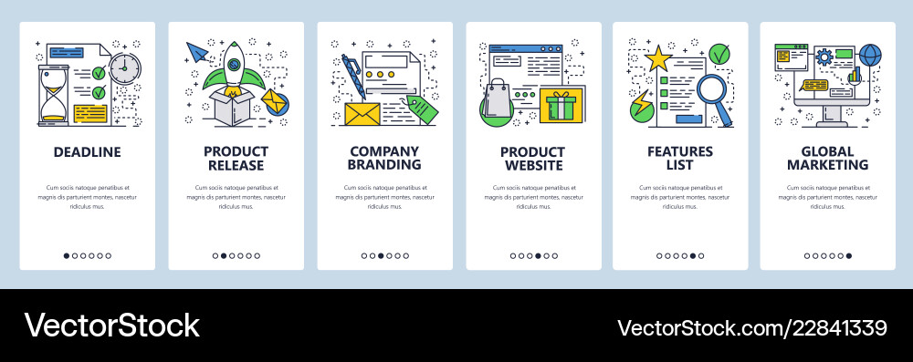 Onboarding Screens - Linear Web App vector image