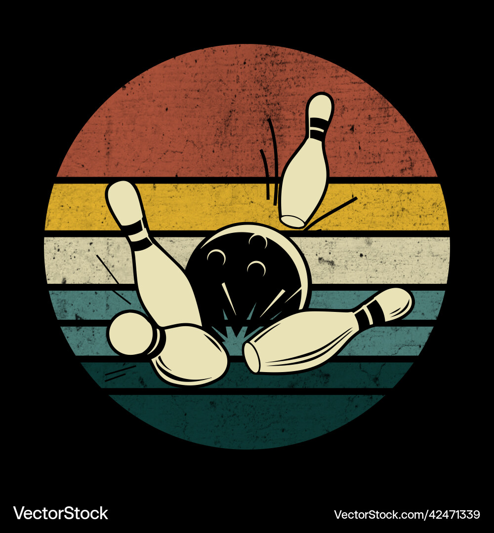Retro Bowling Vector