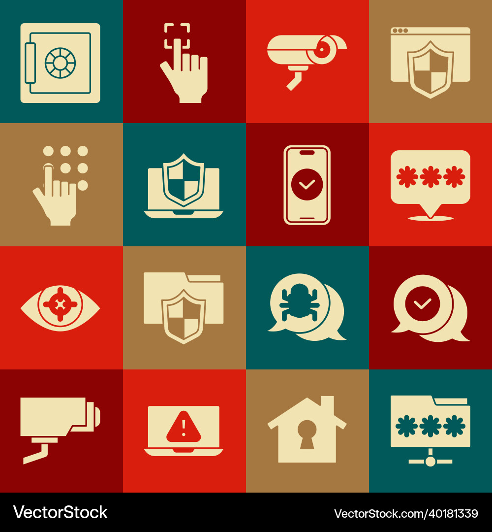 Set folder with password check mark in speech vector image