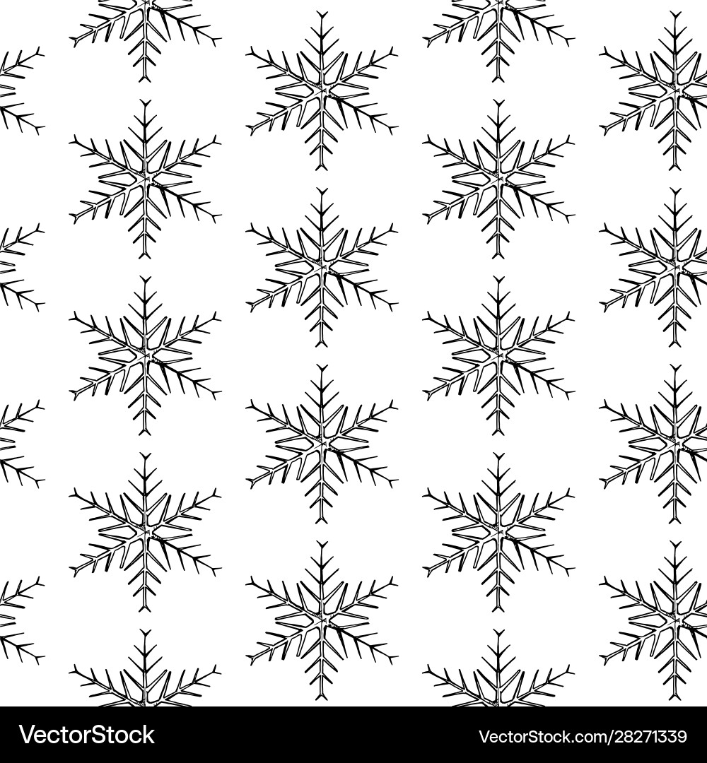 Snowflake Winter Pattern vector image