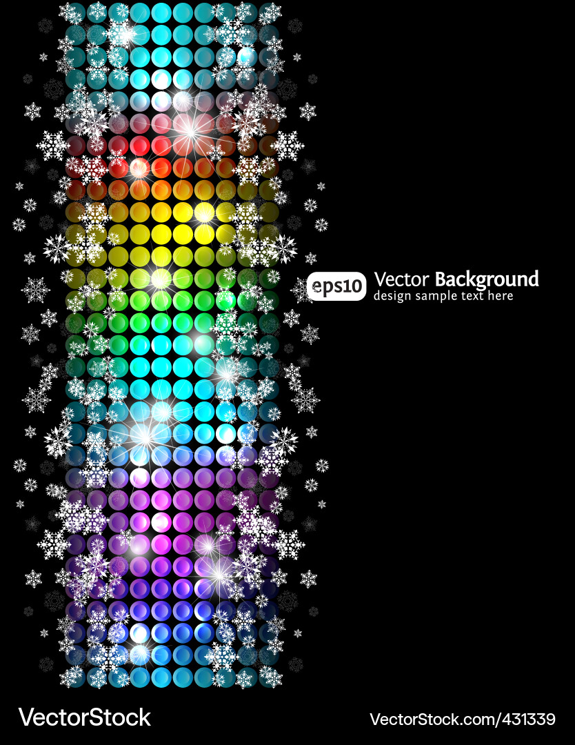 Sparkling Winter Snowflake Background vector image