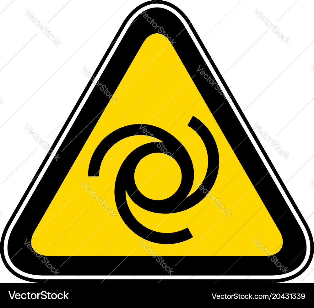 Triangular warning hazard symbol vector image