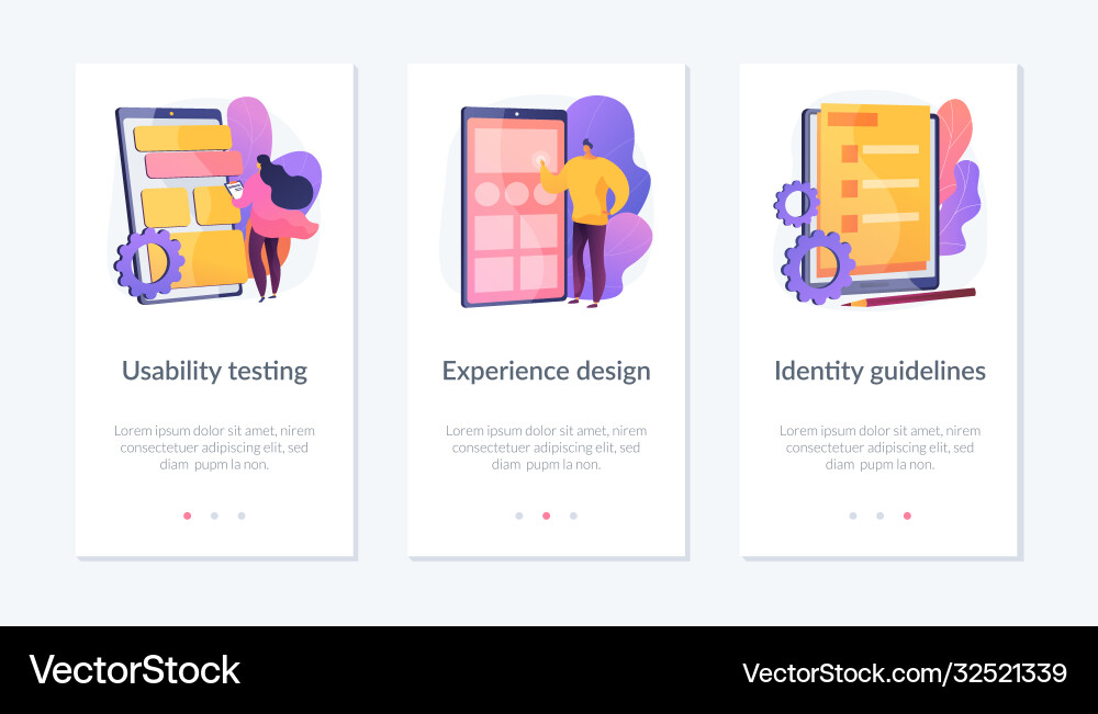 Visual identity app interface template Vector Image