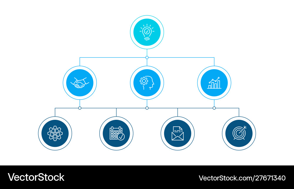 8 Step Flowchart Template vector image