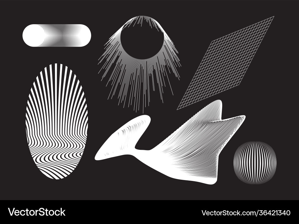 Abstract geometric shapes set transition effect Vector Image