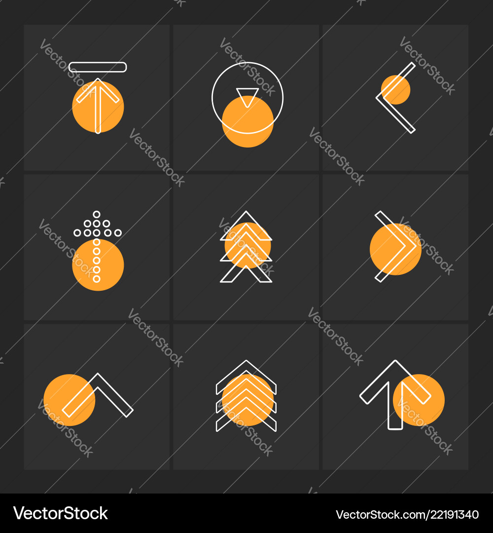 Arrows directions pointer arrow user vector image