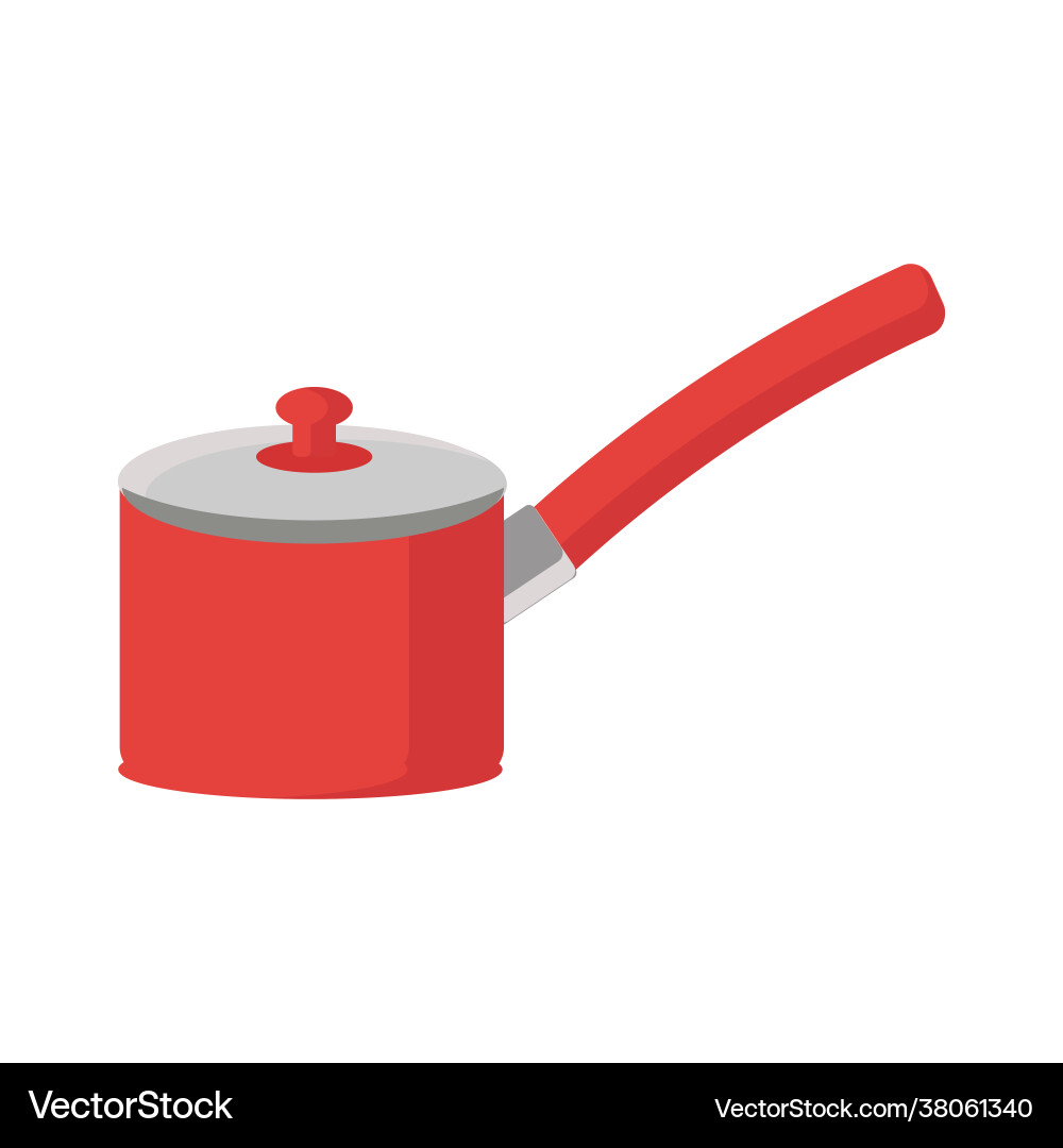 Bucket red on white background for menu or web Vector Image
