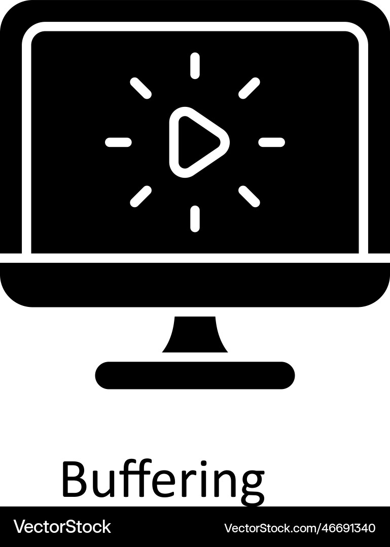 Buffering solid icons simple stock illus Vector Image