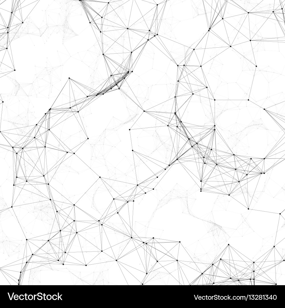 Chemistry pattern connecting lines and dots Vector Image