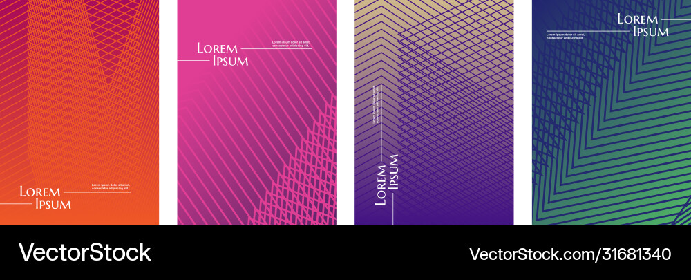 Colorful gradient minimal geometric line pattern Colorful gradient minimal geometric line pattern vector image