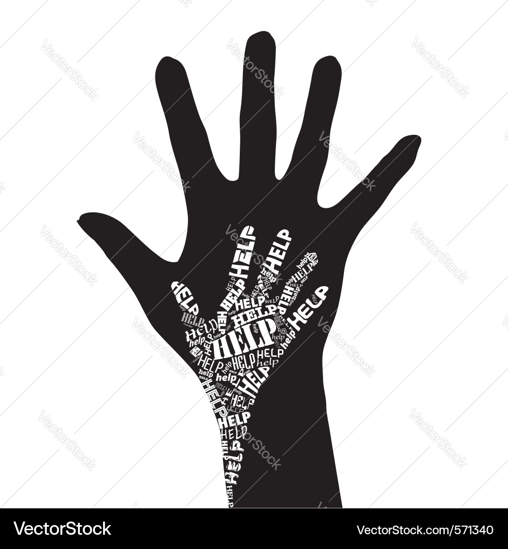Conceptual Hands - Support & Connection vector image