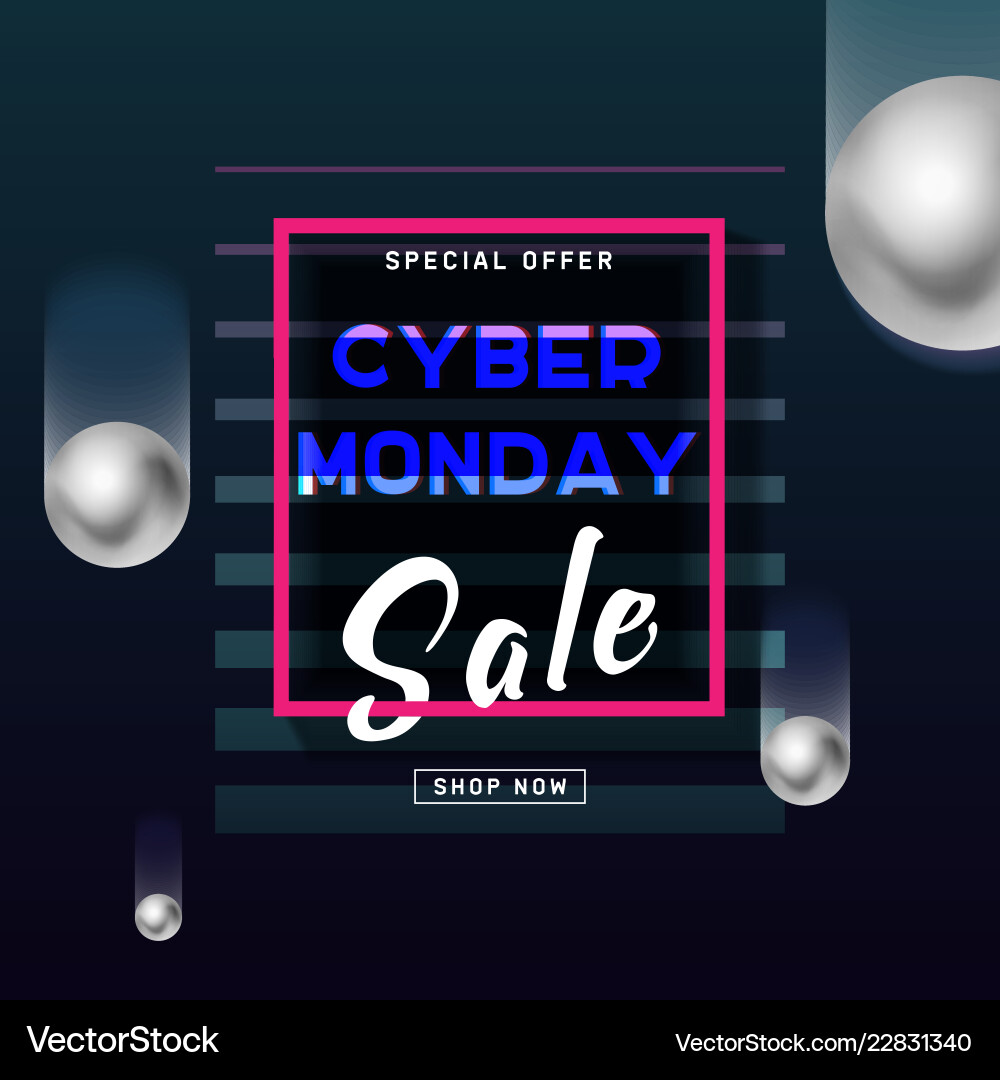 Cyber monday media concept banner business offer Cyber monday media concept banner business offer vector image