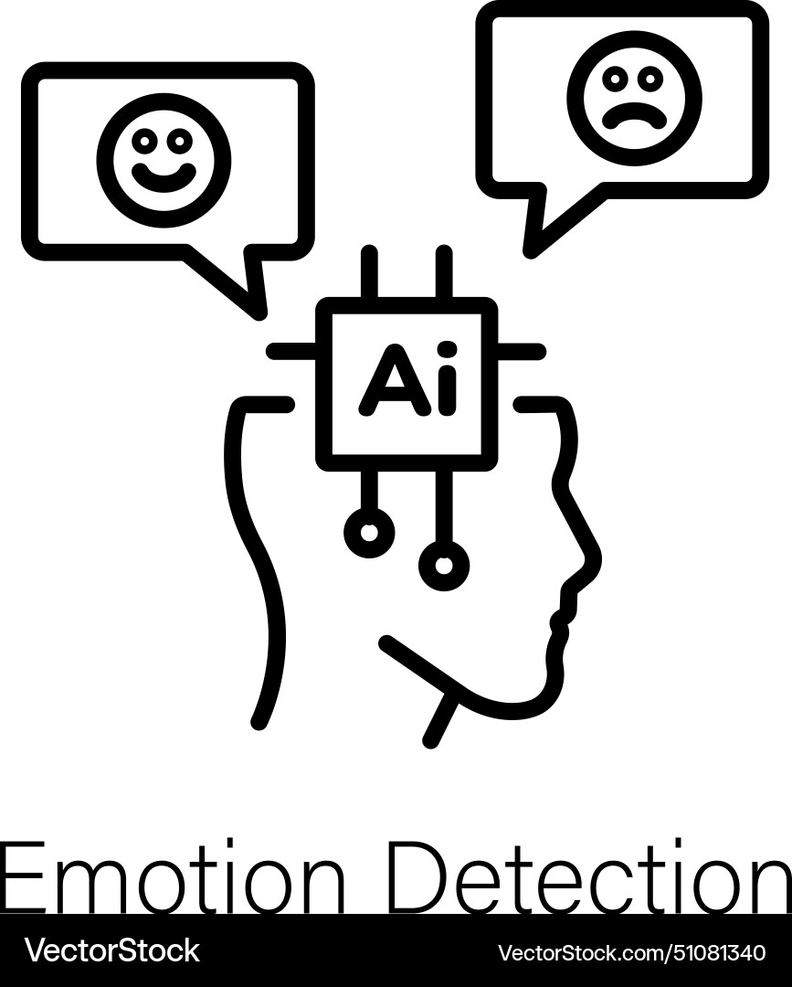 Emotion detection Vector Image