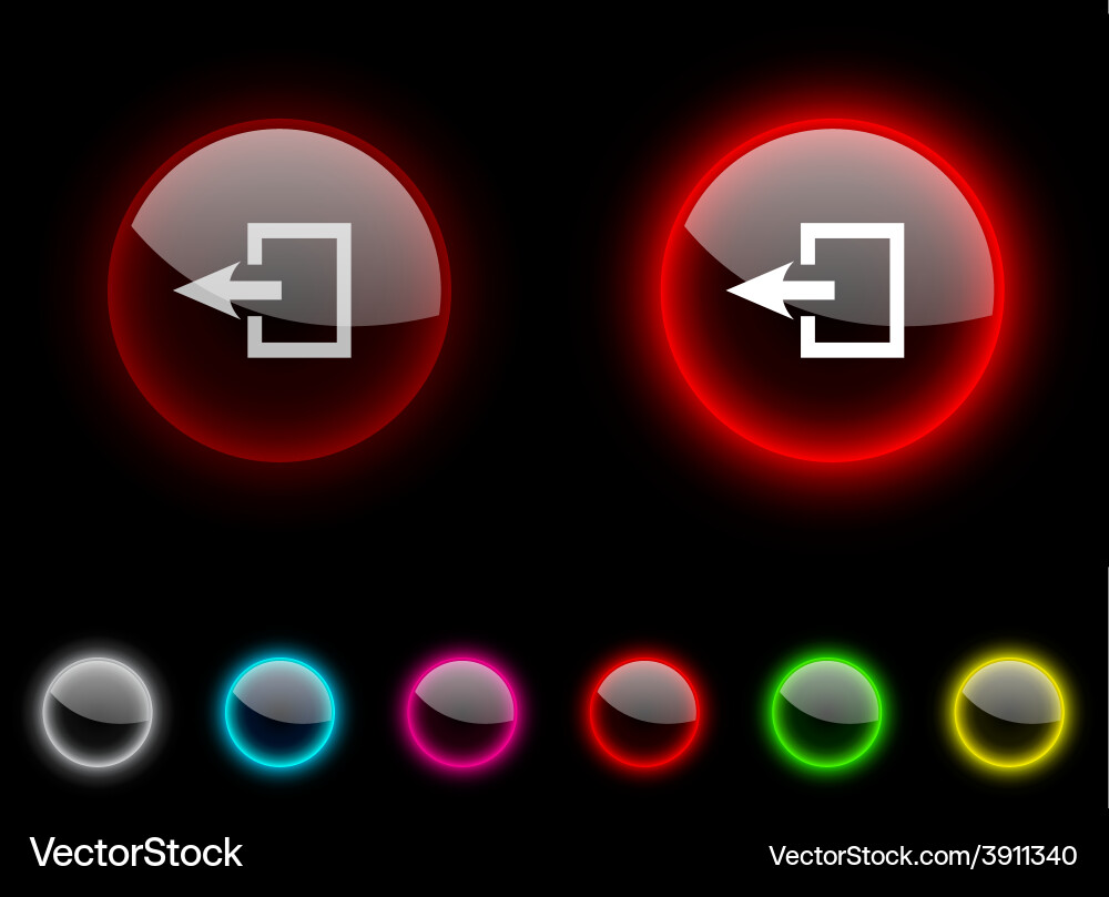 Exit button Vector Image