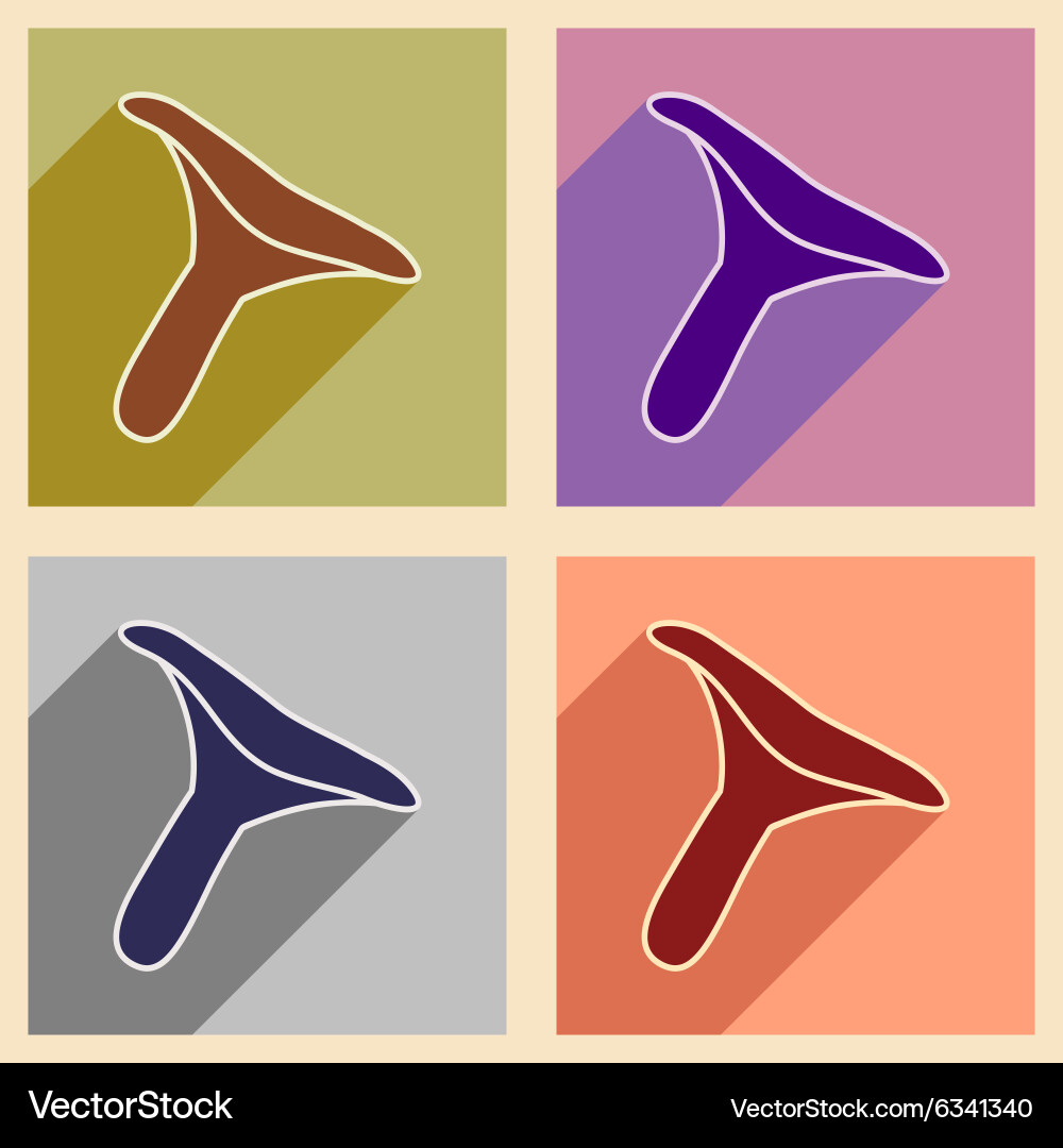 Flat with shadow concept and mobile application Vector Image