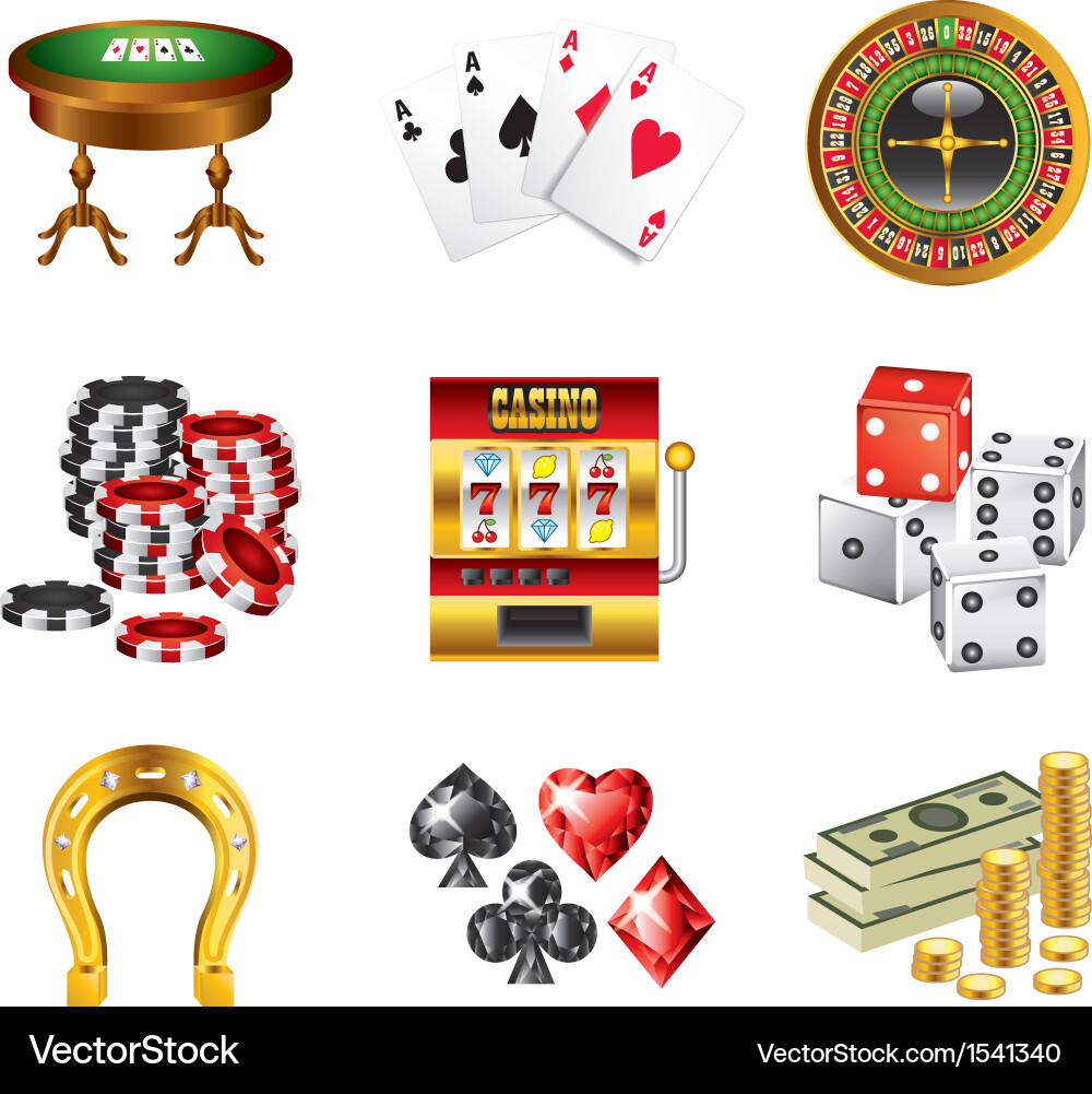 Icons casino Royalty Free Vector Image - VectorStock