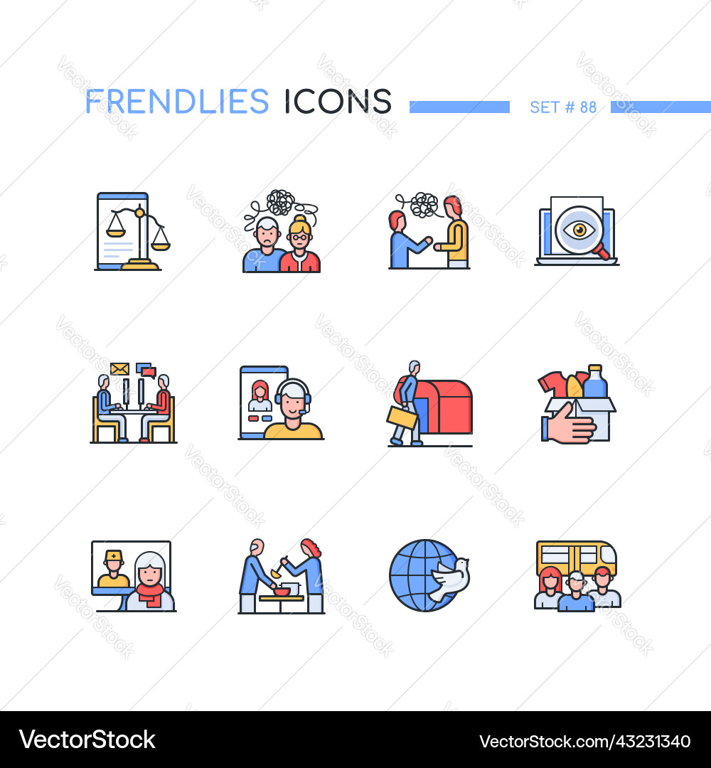 Migration issues and help - modern line design Migration issues and help - modern line design Vector Image