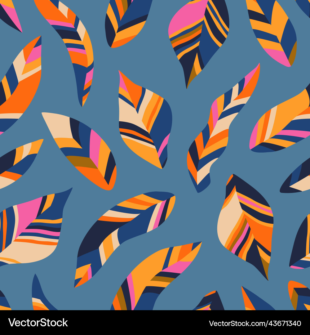 Modern seamless pattern with leavesabstract Modern seamless pattern with leavesabstract vector image