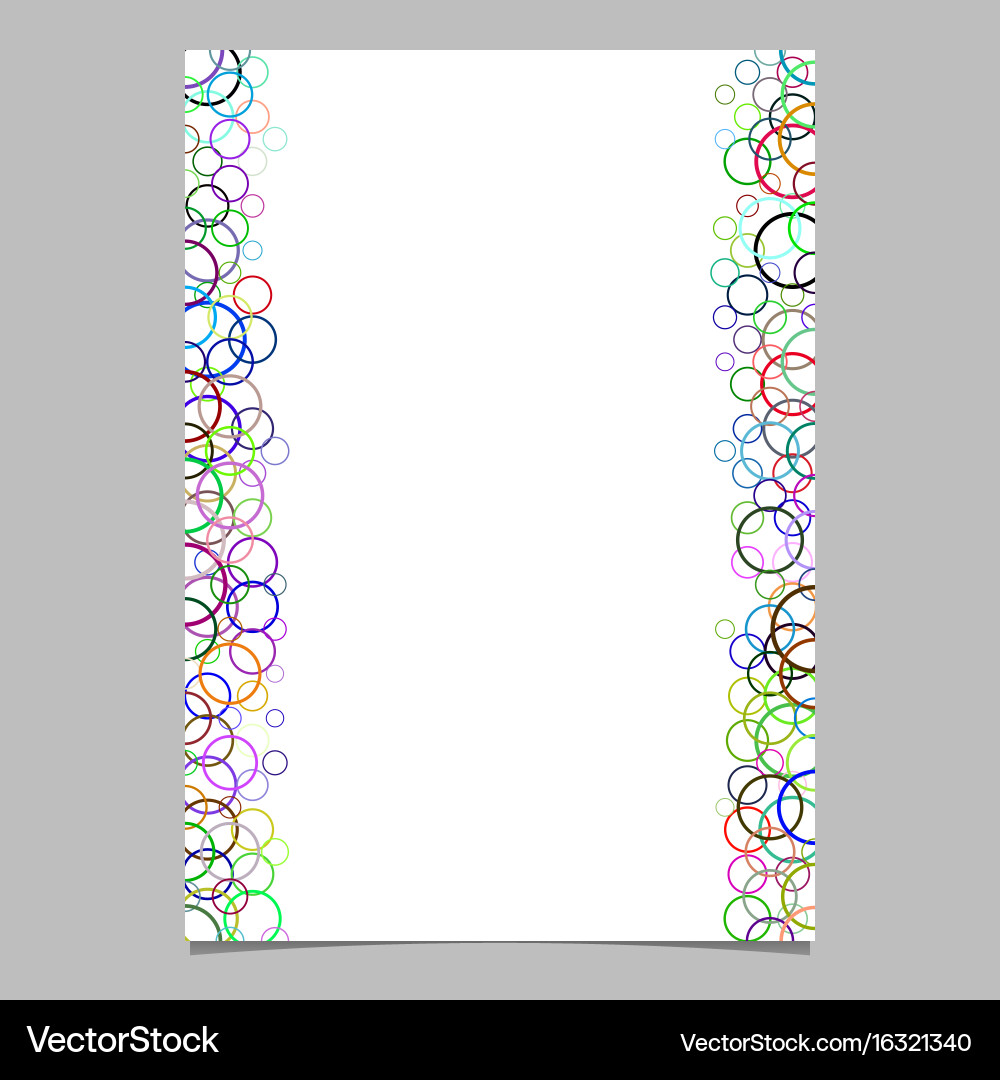 Multicolored circle pattern page template vector image