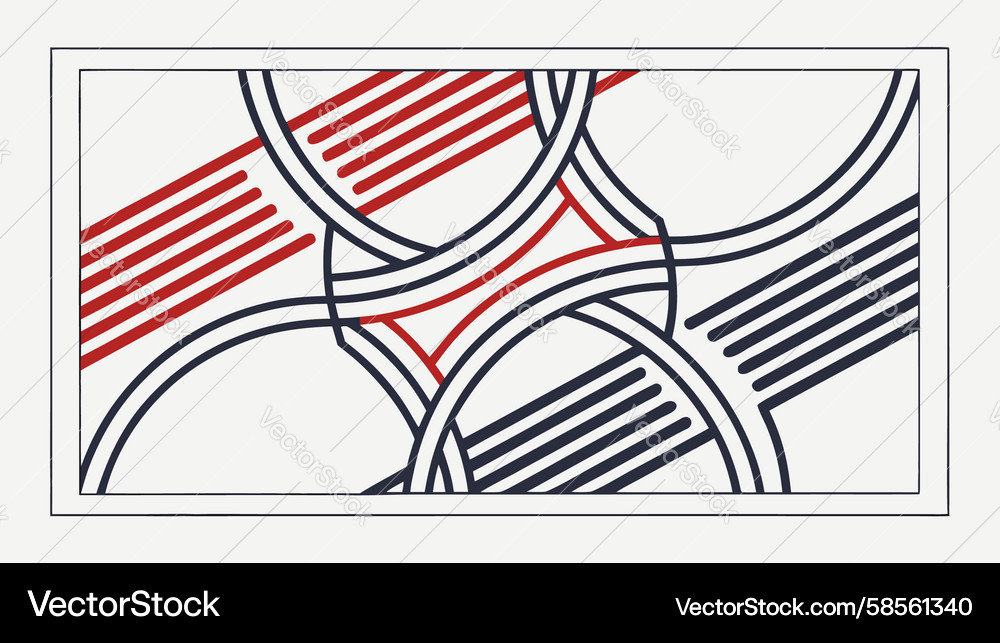 Overlapping Circular Lines Pattern Vector Image
