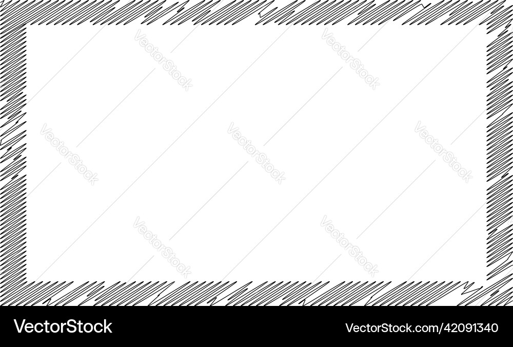 Scribble sketch lines rectangle plane squiggly Scribble sketch lines rectangle plane squiggly vector image