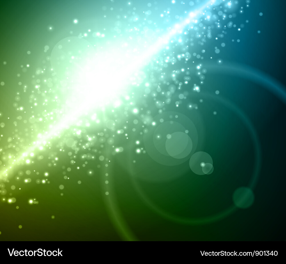 Smooth light lines with lens effect vector image