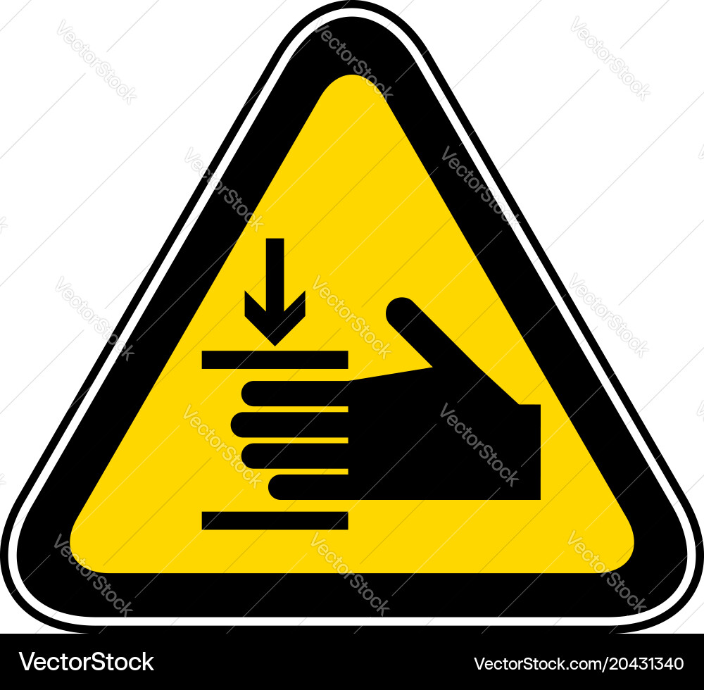 Triangular warning hazard symbol vector image