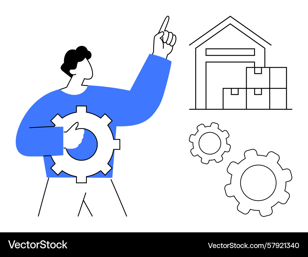 Warehouse management and optimization concept Warehouse management and optimization concept Vector Image