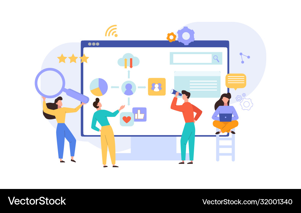 Website Performance Analysis vector image