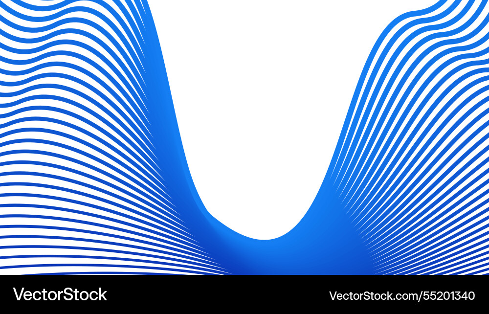 White abstract background with blue curve line Vector Image