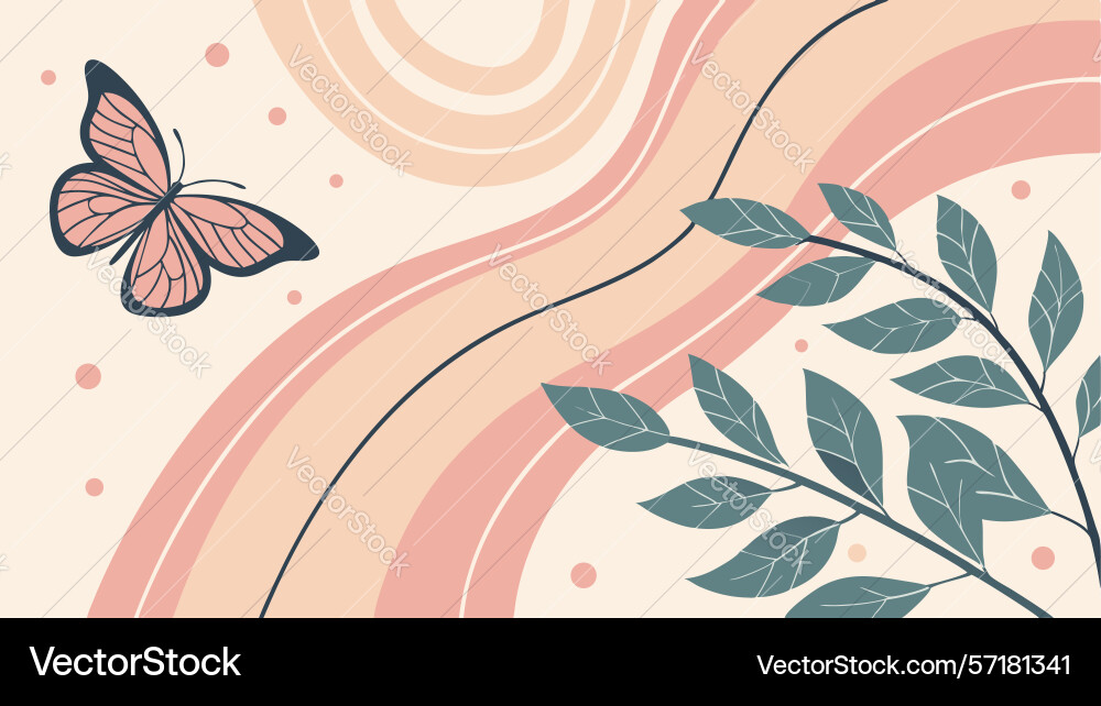 Abstract background with natural elements vector image