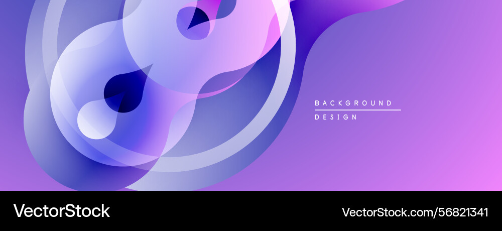 Abstract fluid shapes overlap creating soft Vector Image