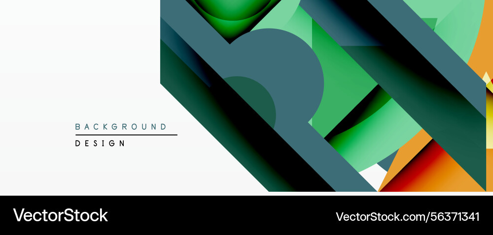 Abstract geometric design overlapping shapes Vector Image