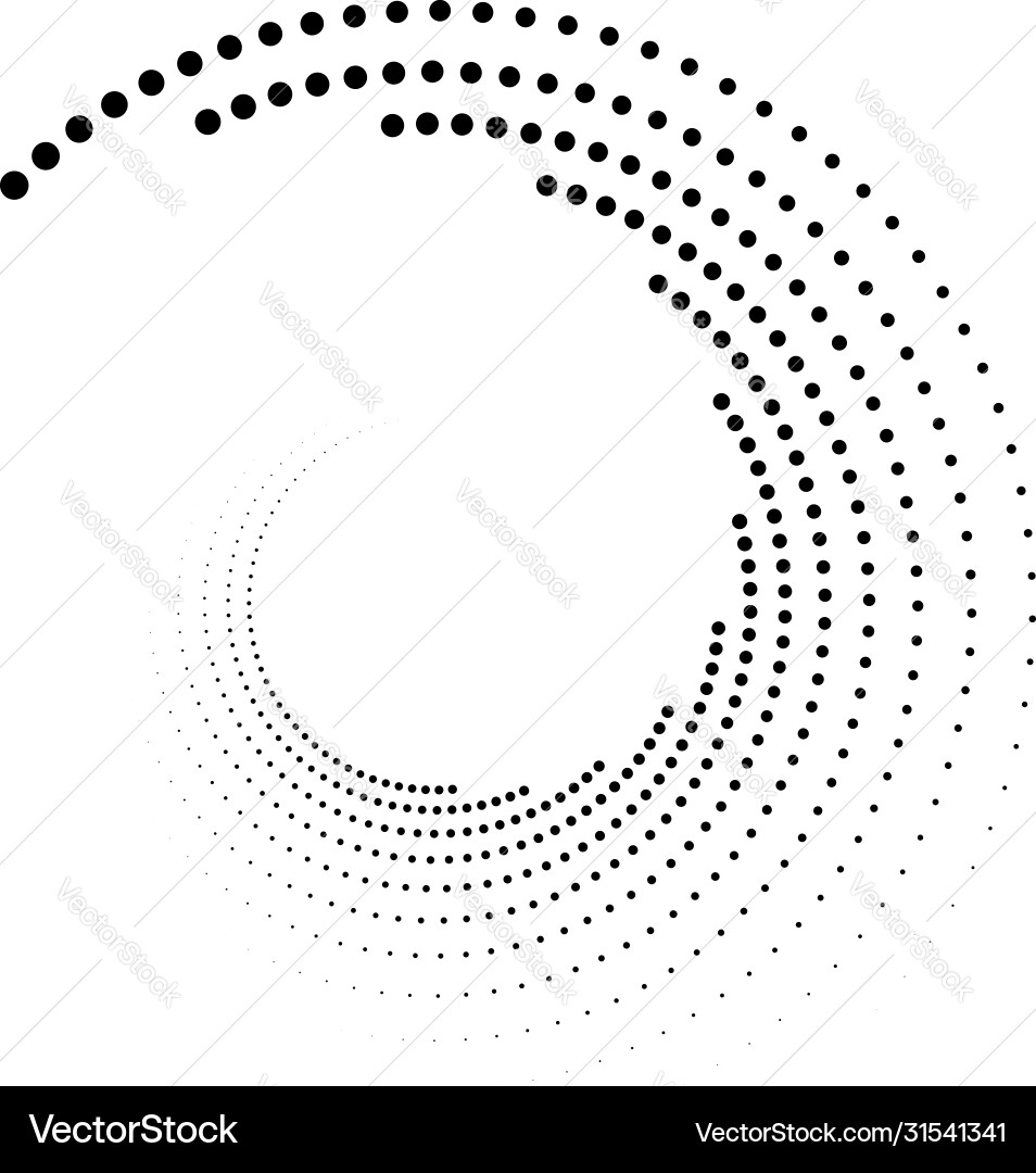 Abstract halftone dots in spiral form Abstract halftone dots in spiral form vector image