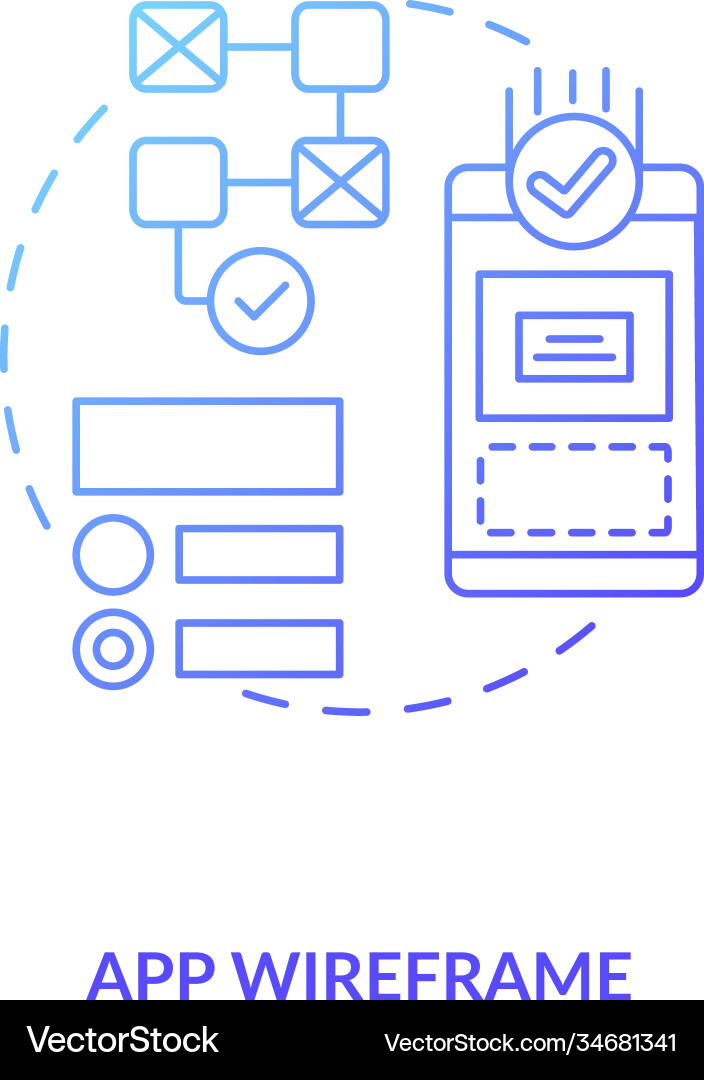 App wireframe concept icon Vector Image